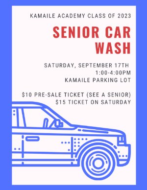 Senior Car Wash 9/17 1-4pm
